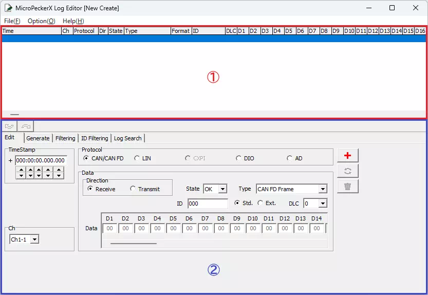 メインウィンドウ