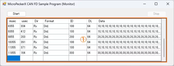 C++版 CANモニタプログラム