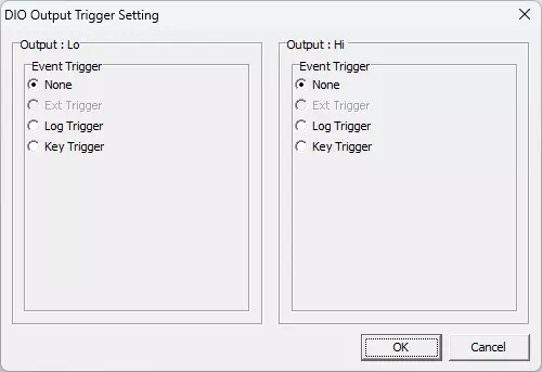 DIO Output Trigger Setting