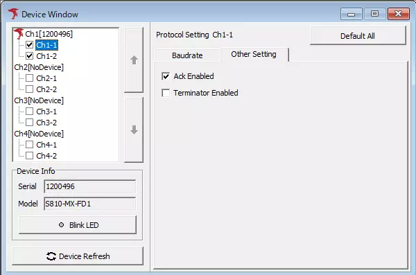 Protocol Setting – Other Setting タブ
