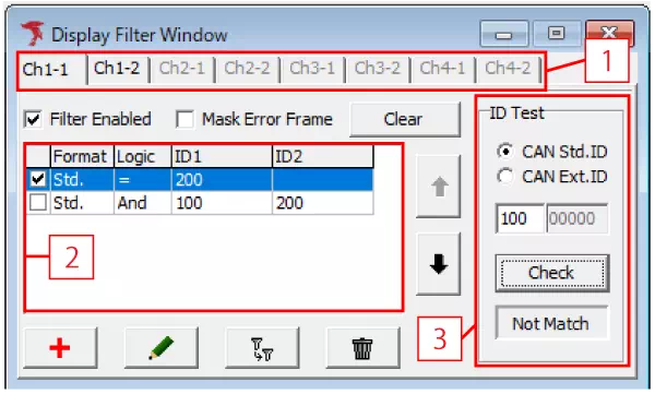 Display Filter Window