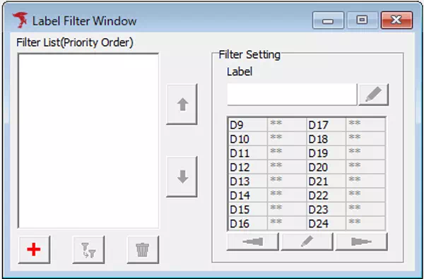 Label Filter Window