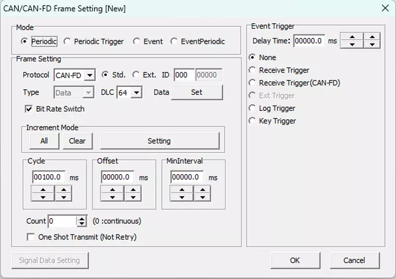 Frame Setting Dialog