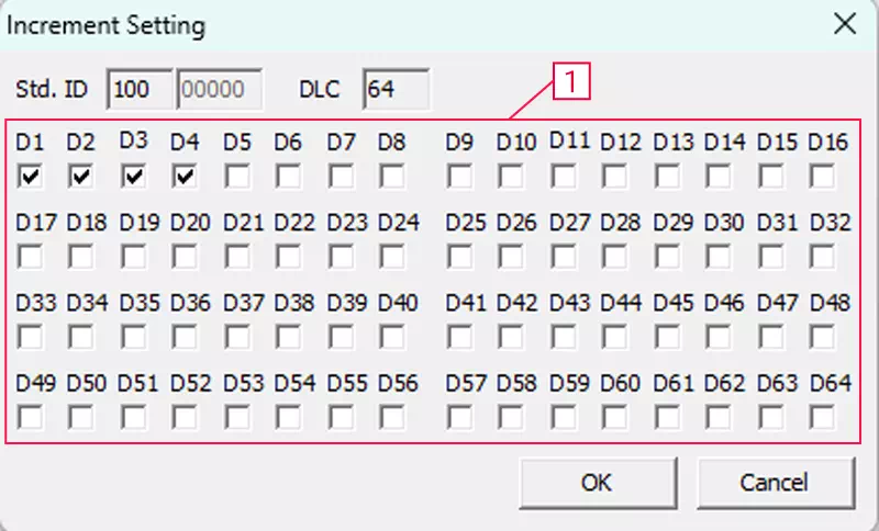 Increment Setting Dialog