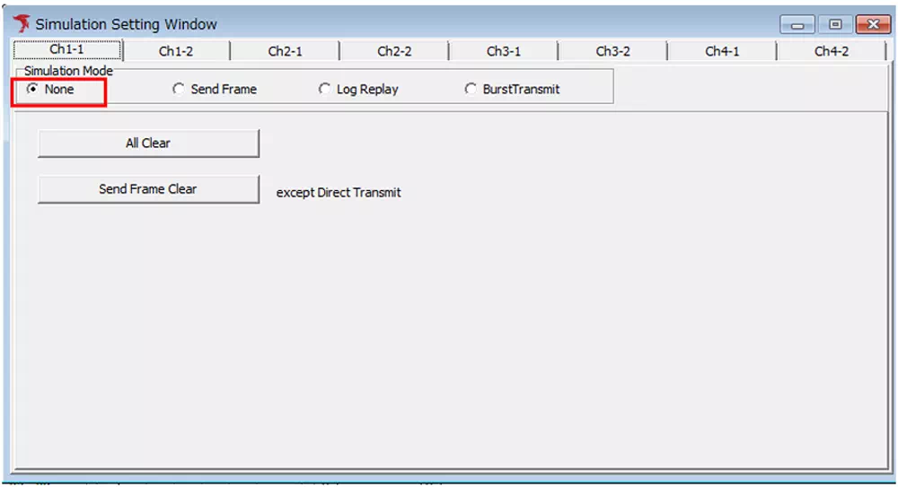 動作モード選択画面