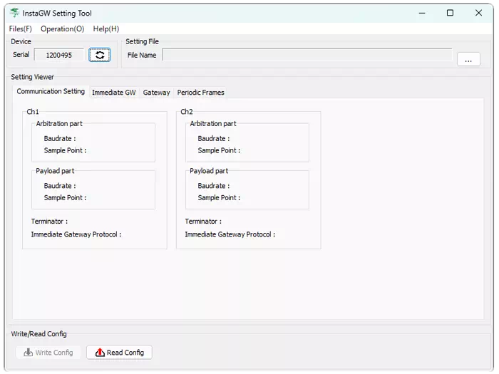 InstaGW Setting Tool
