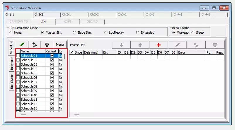 Select Schedule of Destination