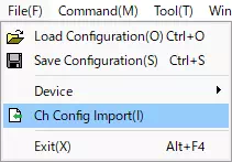 Ch Config Import Menu
