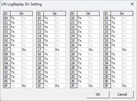 LIN LogReplay Dir Setting