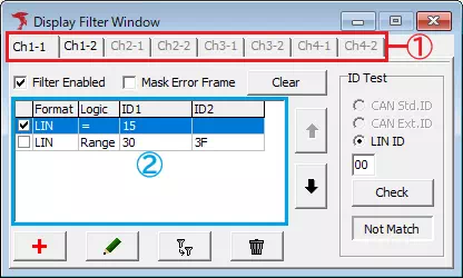 Display Filter Window