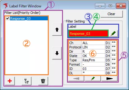 Label Filter Window