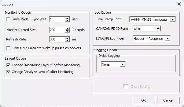 Optionダイアログ