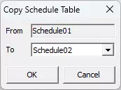 Copy Schedule Table