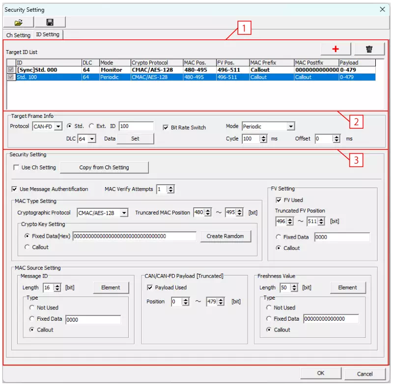 ID Setting Dialog