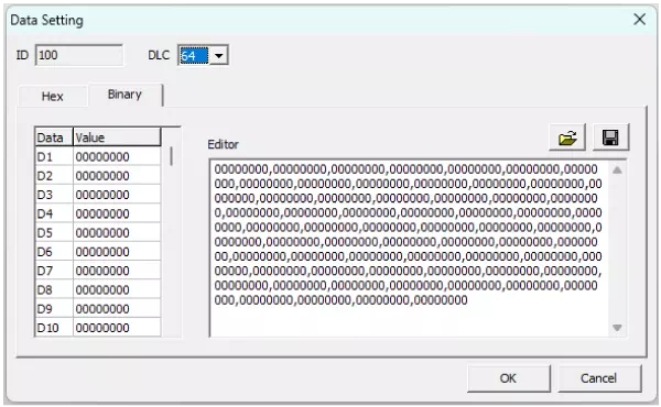 Data Setting Binary 